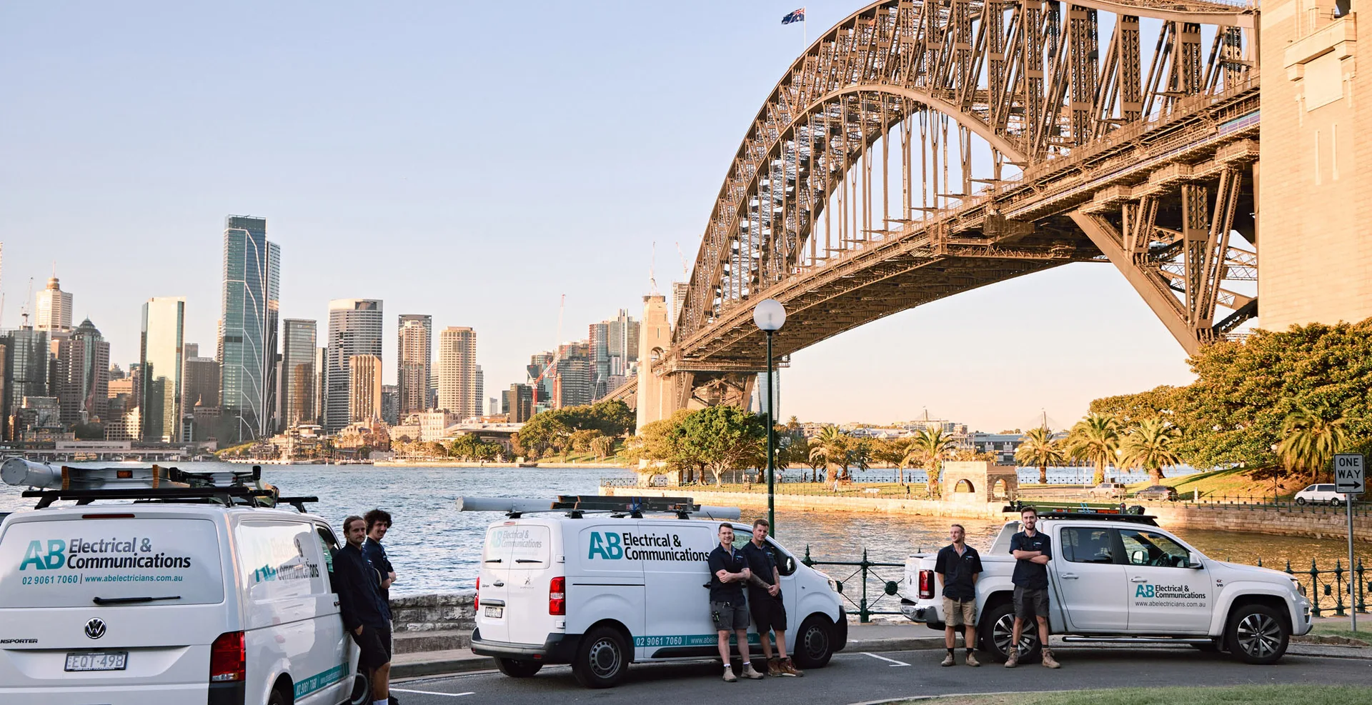 The Electrician Manly team at the end of a run